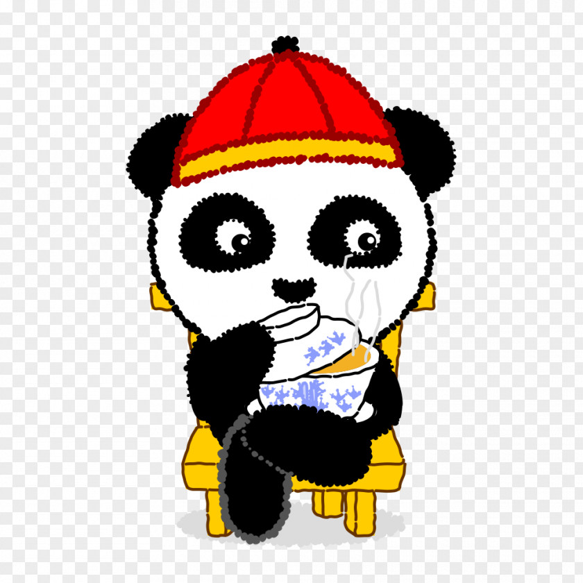 Panda Giant Cartoon Red PNG