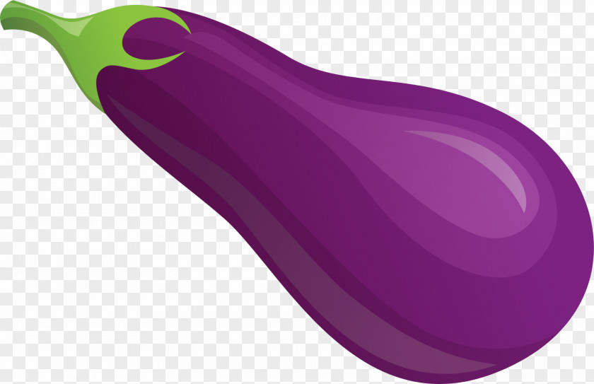 Purple Cartoon Eggplant PNG