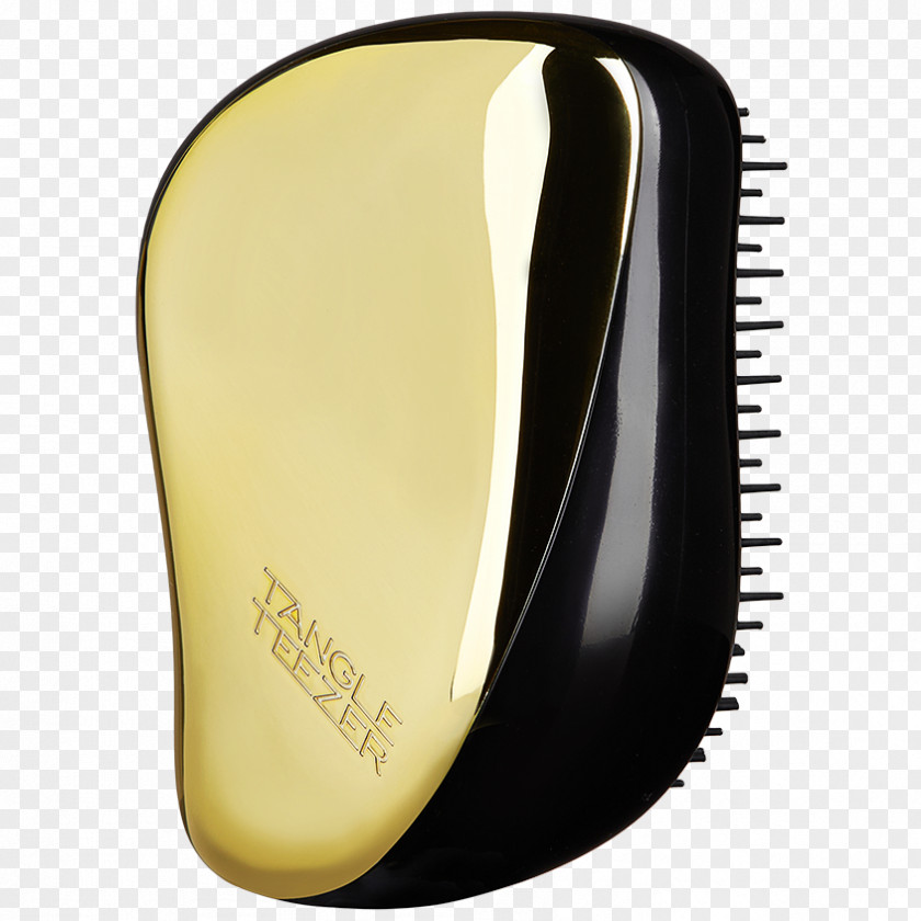 Hair Comb Hairbrush Gold PNG