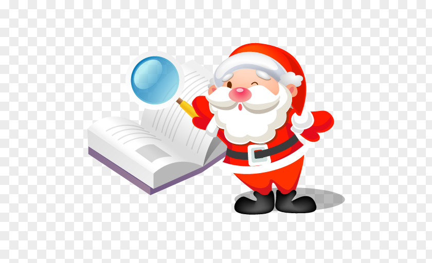 Santa Search Book Christmas Ornament Fictional Character Illustration PNG