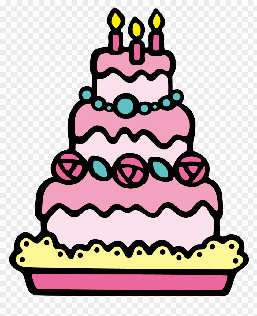 A Multi-layer Pink Cake Hello Kitty Birthday Happy To You PNG