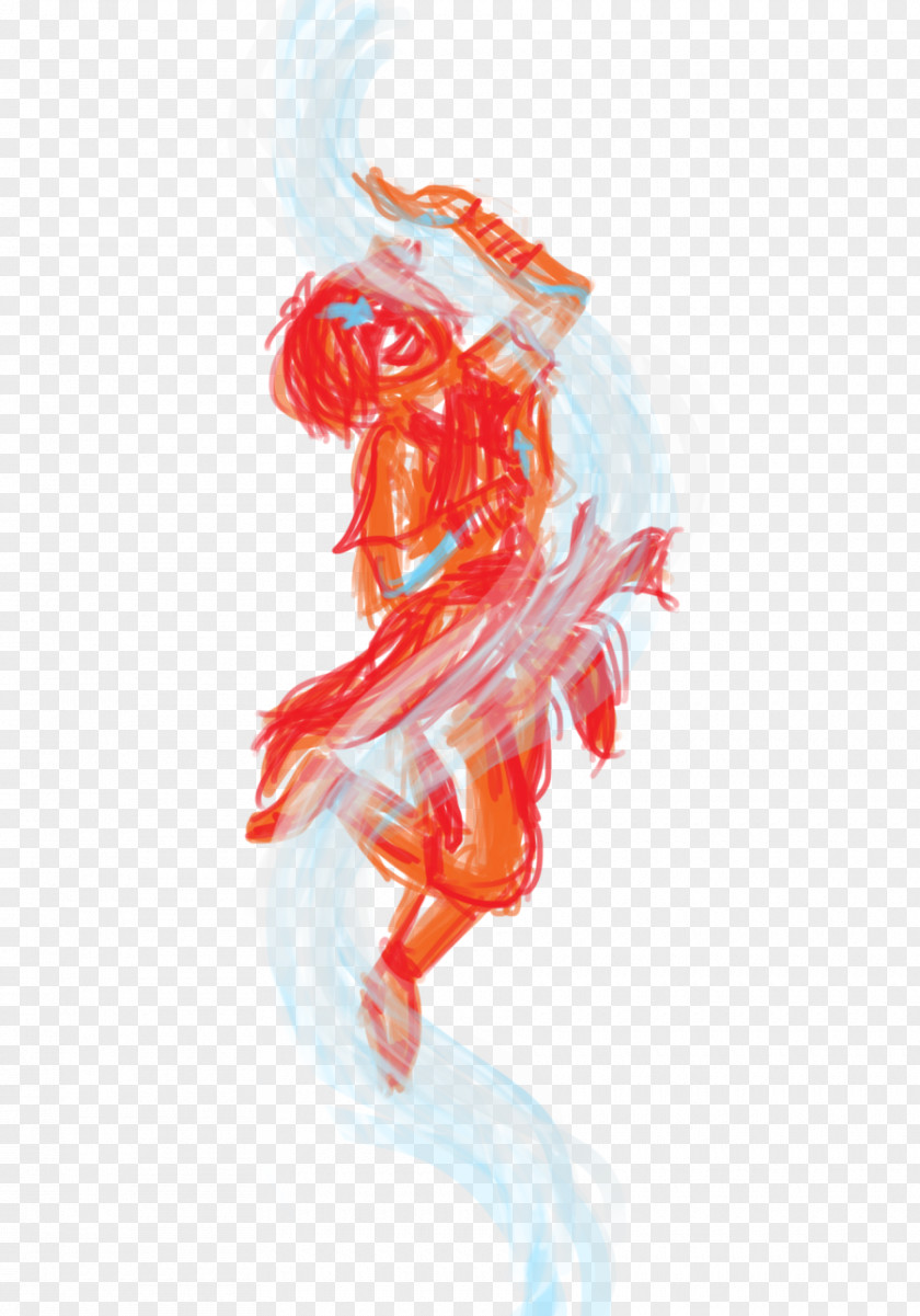 Airbender Streamer Illustration Joint Legendary Creature RED.M PNG