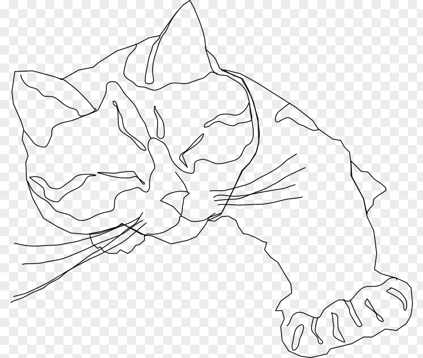 Calico Cat Drawing Line Art Clip PNG