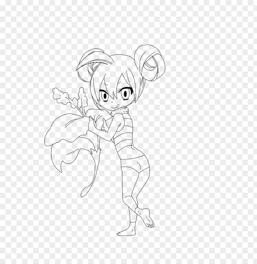 Ear Line Art White Character Sketch PNG