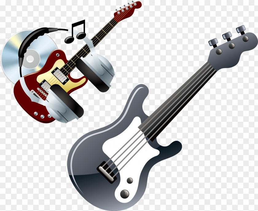 Headphones CD Guitar Vector Elements Musician Icon PNG