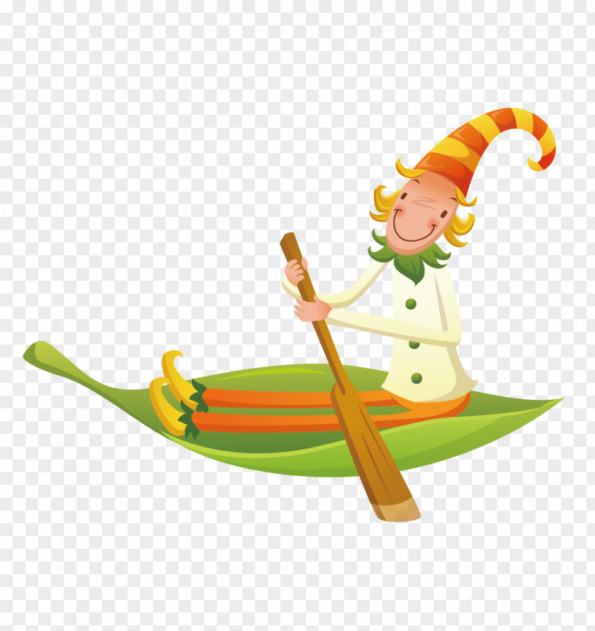 Boating Vector Illustration Clown Cartoon PNG