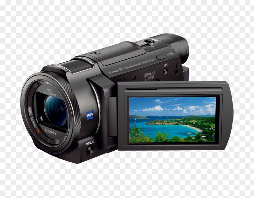 Camera Sony Handycam FDR-AX33 FDR-AX53 4K Resolution Camcorder 索尼 PNG