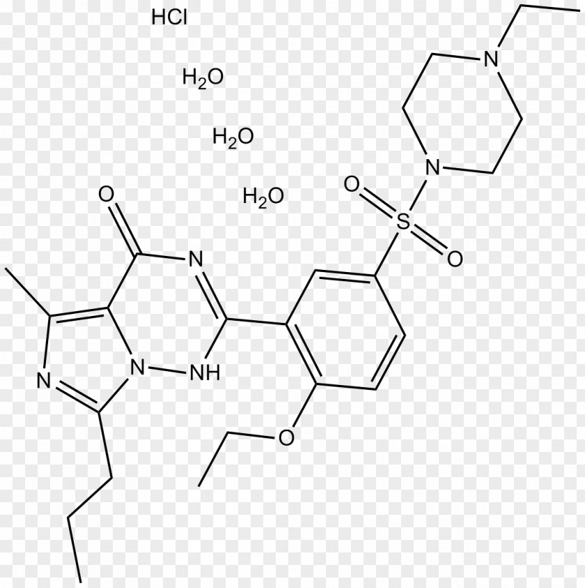 Hcl Intermolecular Forces PDE5 Inhibitor Enzyme Vardenafil Phosphodiesterase PNG