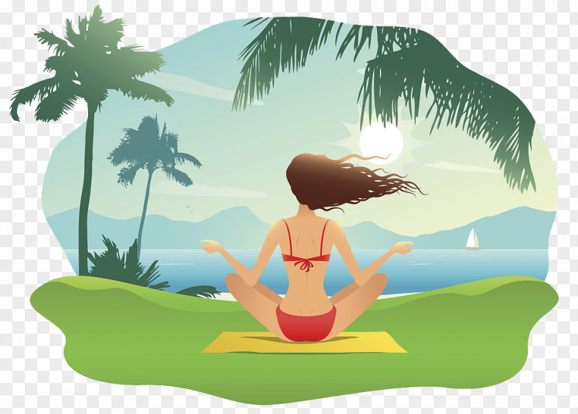 Illustrations Relax The Seaside And Enjoy Holiday Cartoon Drawing Stock Illustration PNG