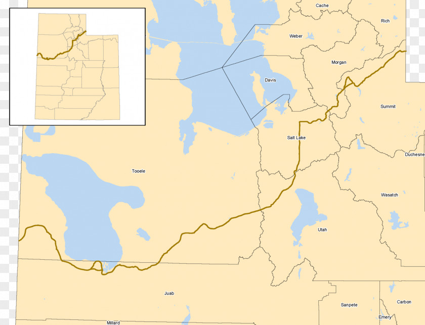 Map Central Overland Route Pony Express National Historic Trail California Utah Trails System PNG