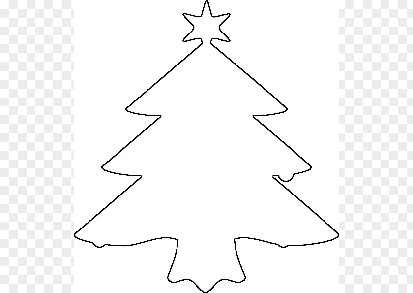 Outline Of A Tree Drawing Christmas Clip Art PNG