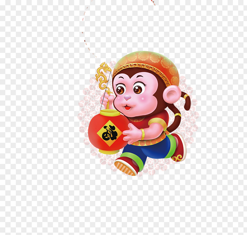 Creative Monkey Chinese New Year Clip Art PNG