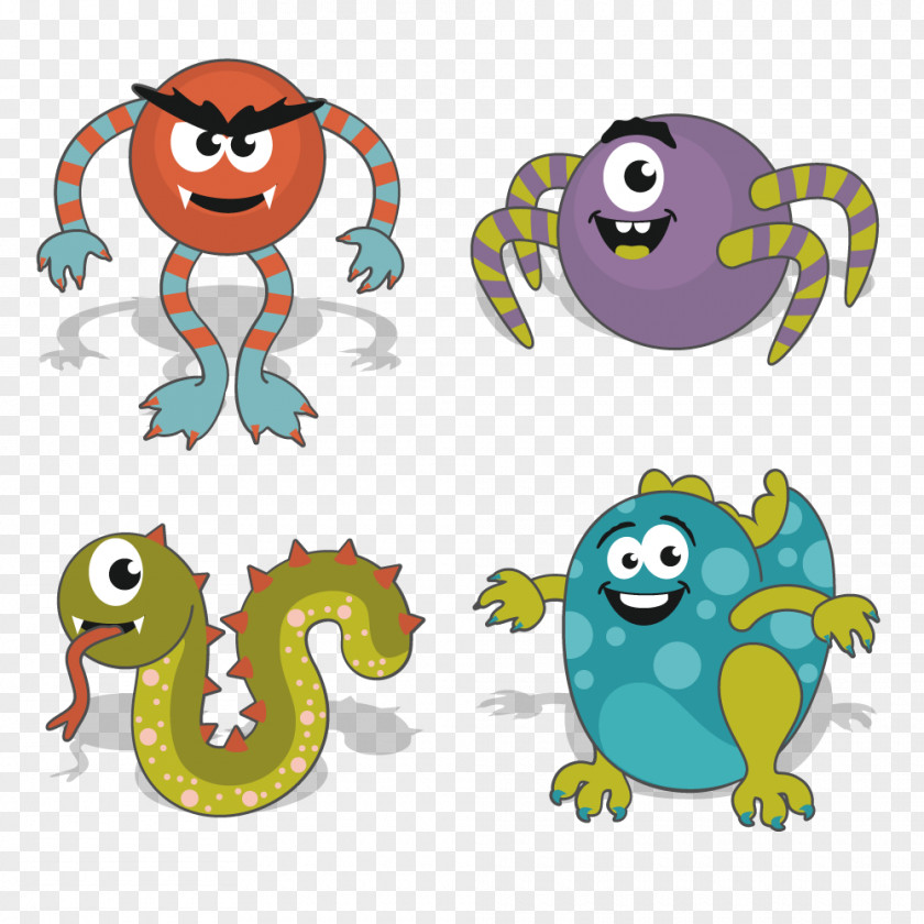 Cartoon Monster Drawing Silhouette PNG