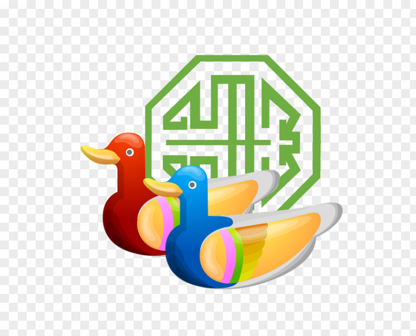 Color Cartoon Duck PNG