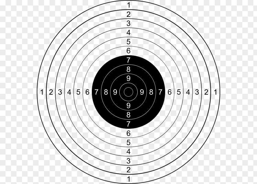 ISSF 25 Meter Center-fire Pistol Shooting Sport Target 50 PNG