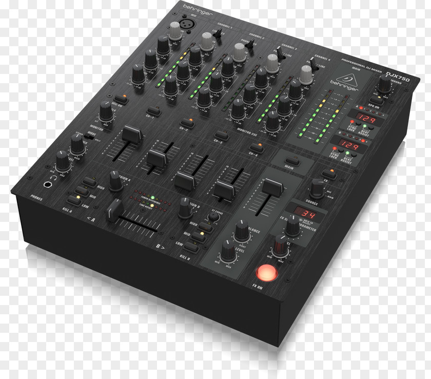 Musical Instruments Audio Mixers DJ Mixer BEHRINGER PRO MIXER DJX750 PNG