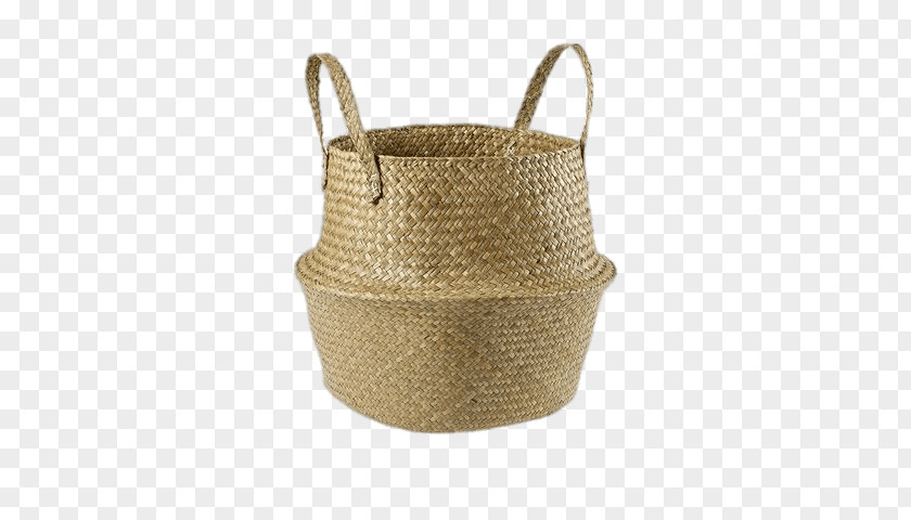 Seagrass Basket PNG Basket, brown wicker basket clipart PNG