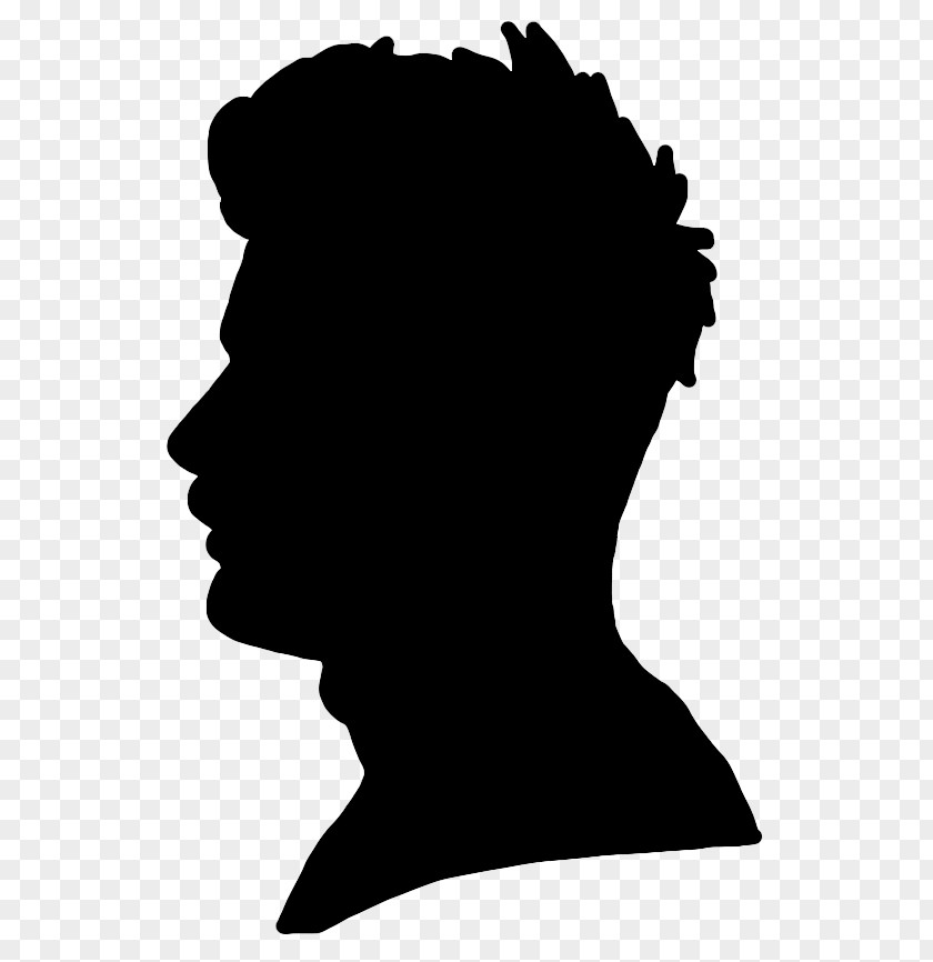 Blackandwhite Neck Hair Face Silhouette Head Hairstyle PNG