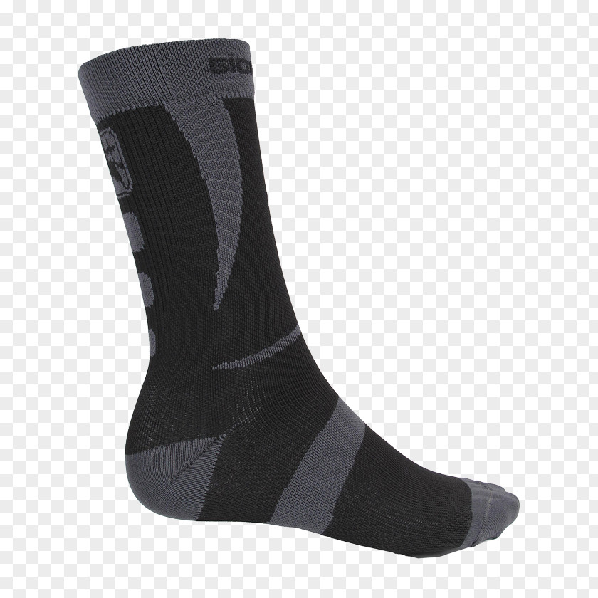 Exhausted Cyclist Sock Black M PNG