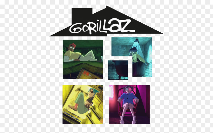 Gorrila Gorillaz 2-D Drawing PNG