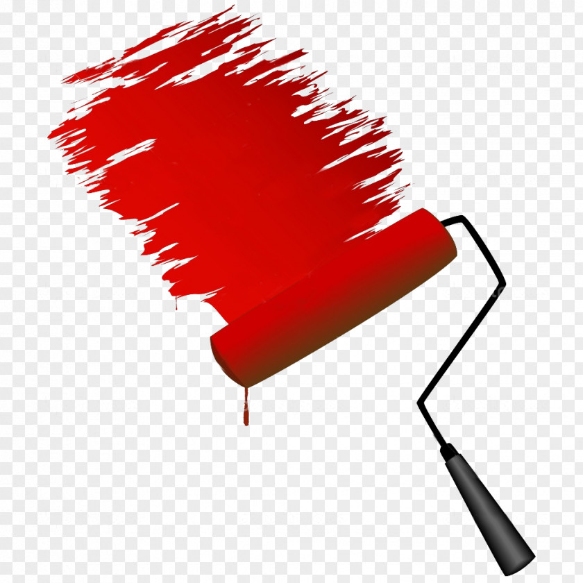 Red Paint Rollers PNG