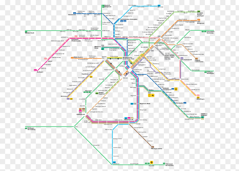 Bus Stuttgart S-Bahn Rapid Transit Tram Map PNG