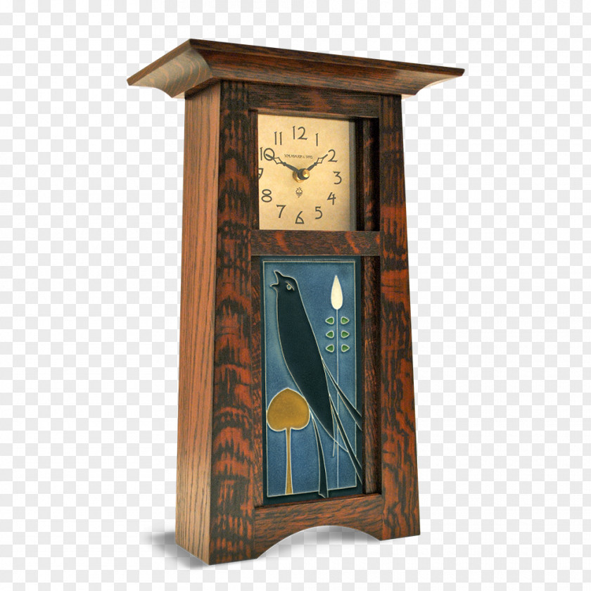 Home Decoration Materials Mantel Clock Motawi Tileworks Pendulum Arts And Crafts Movement PNG