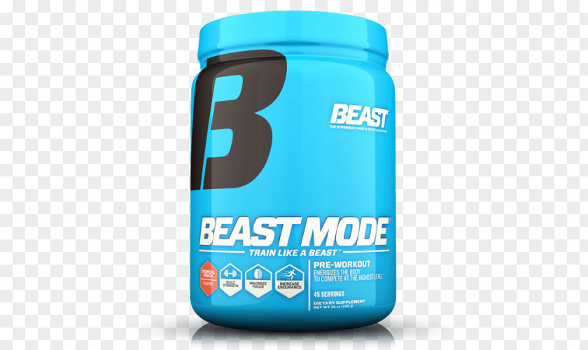 Beast Mode Dietary Supplement Brand Pre-workout Product Design Liquid PNG
