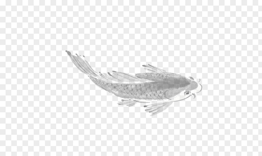Fish White Black Pattern PNG