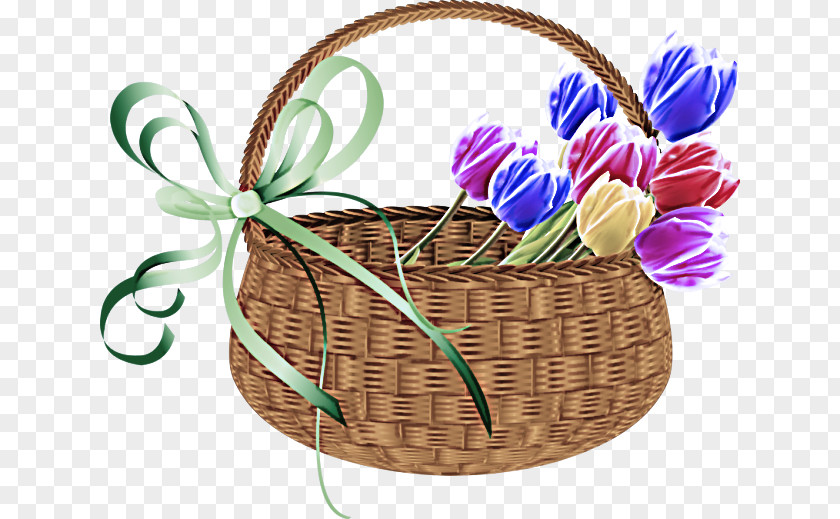 Home Accessories Flower Girl Basket Wicker Gift Picnic Hamper Easter PNG