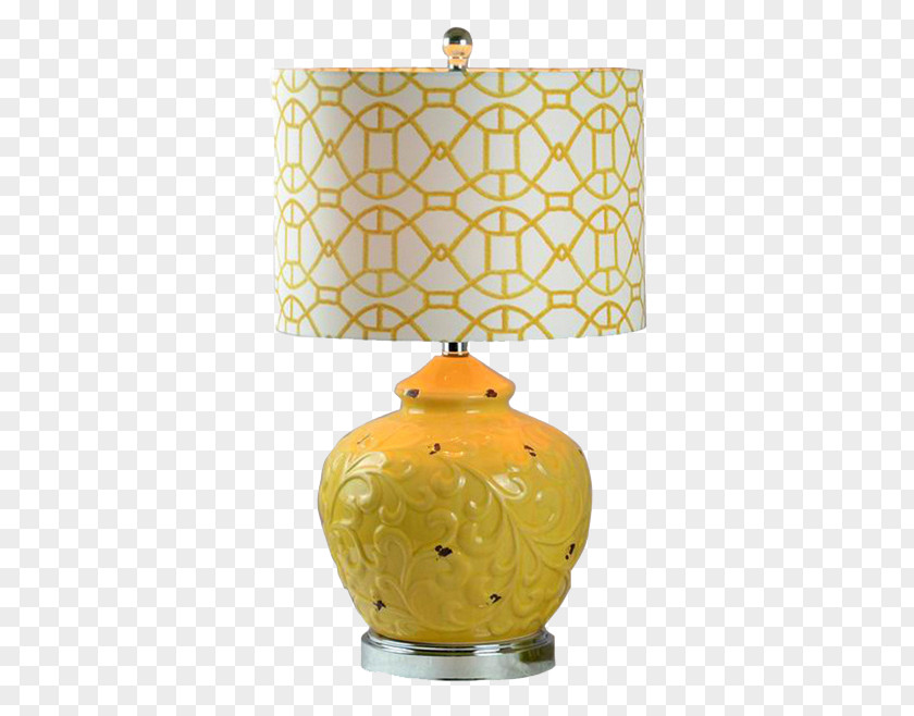 Lamp Warm Yellow Table Lighting Interior Design Services Light Fixture PNG