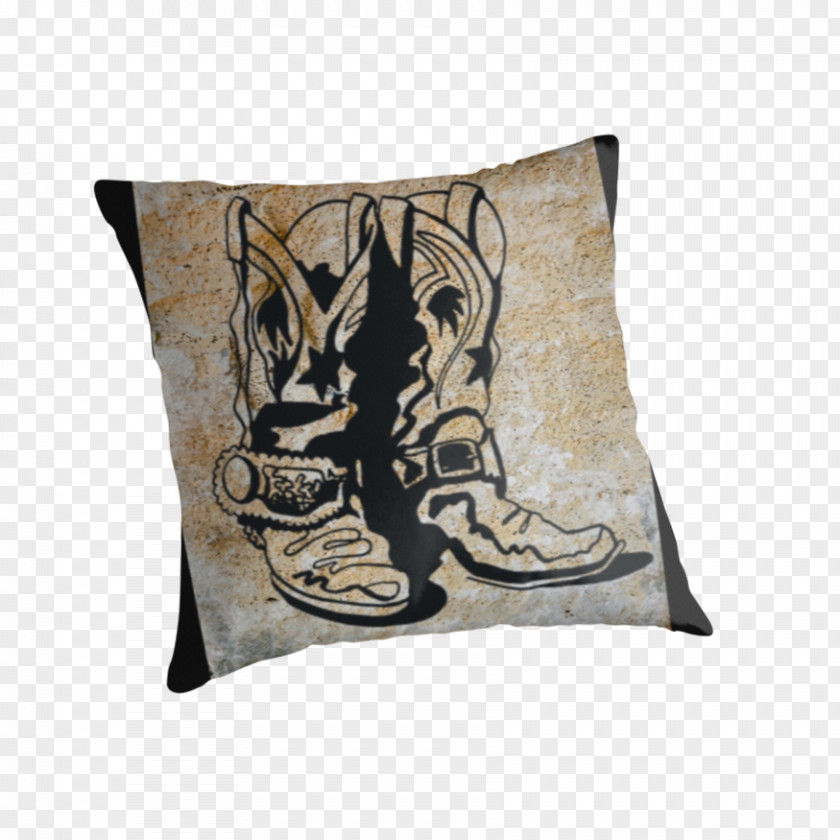 Rodeo Cowboy Cushion Throw Pillows Boot PNG