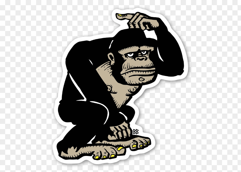 Gorilla Sticker Label Decal Brand PNG
