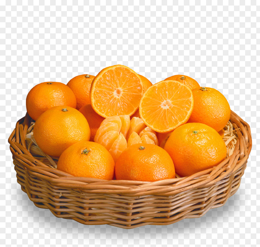 Orange Gift Basket Fruit PNG