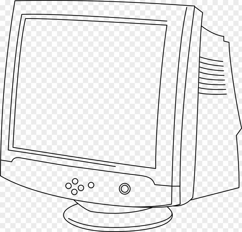 Cartoon Computer Laptop Monitors Cathode Ray Tube Clip Art PNG