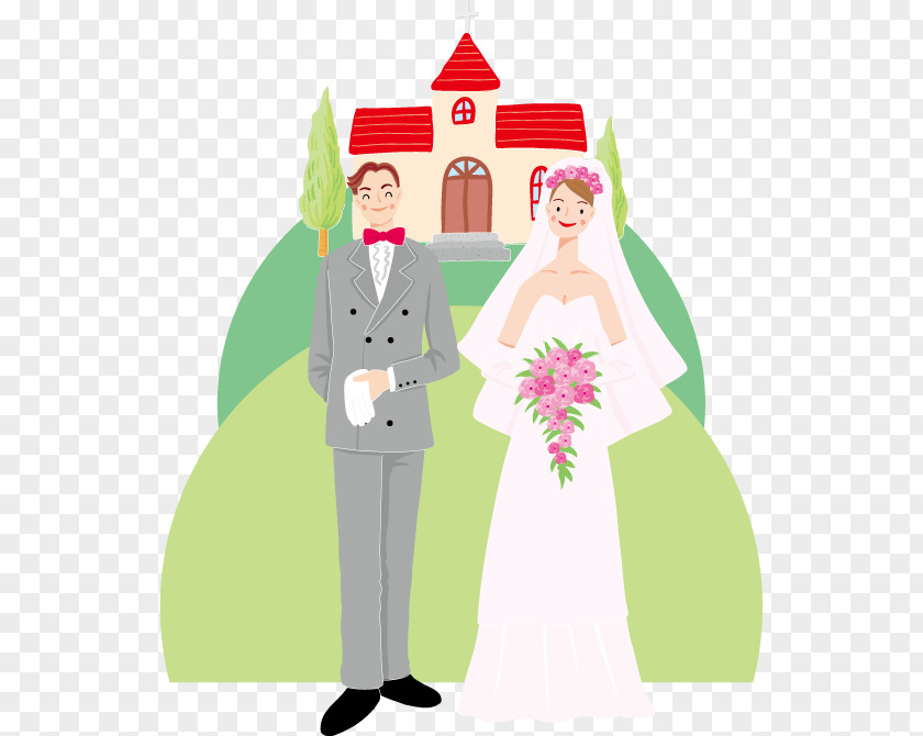 Church Wedding Marriage Drawing Illustration PNG