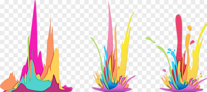Party Supply Feather Color Splash PNG