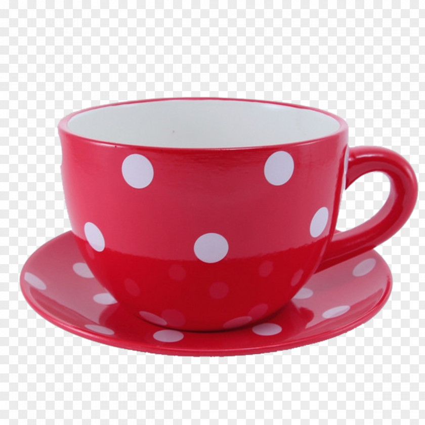 Polka Dot Lantern Coffee Cup Saucer Mug Teacup Teapot PNG