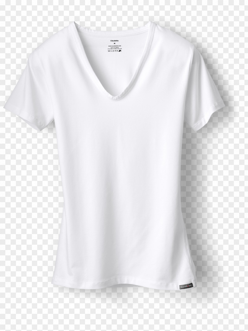 White T-shirt Sleeve Clothing Neckline PNG