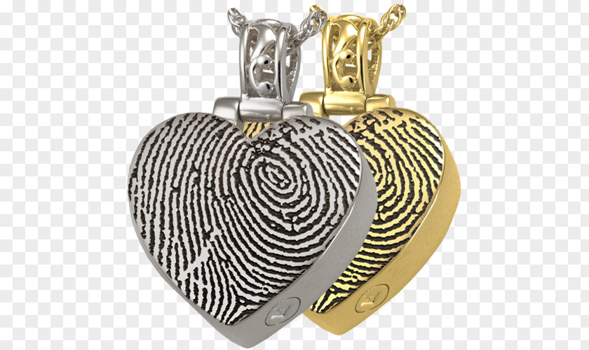 Heart Fingerprint Locket Chain Filigree Bail Jewellery PNG