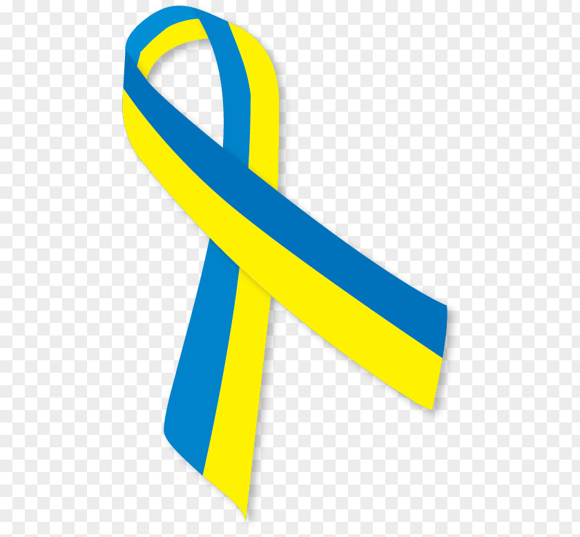 Ribbon Yellow Awareness Ukraine Blue PNG