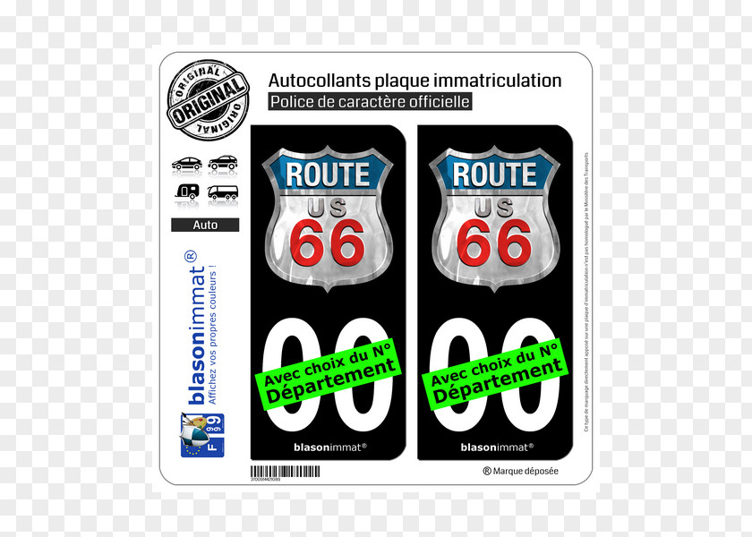 Sticker Route 66 U.S. Logo Font Producer's Picks Drama PNG