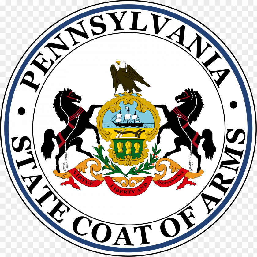 Company Seal Of Pennsylvania Court Flag And Coat Arms PNG