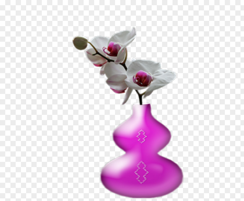 Flower Petal Bouquet Vase PNG