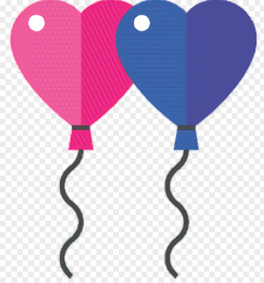 Party Supply Magenta Balloon Heart PNG