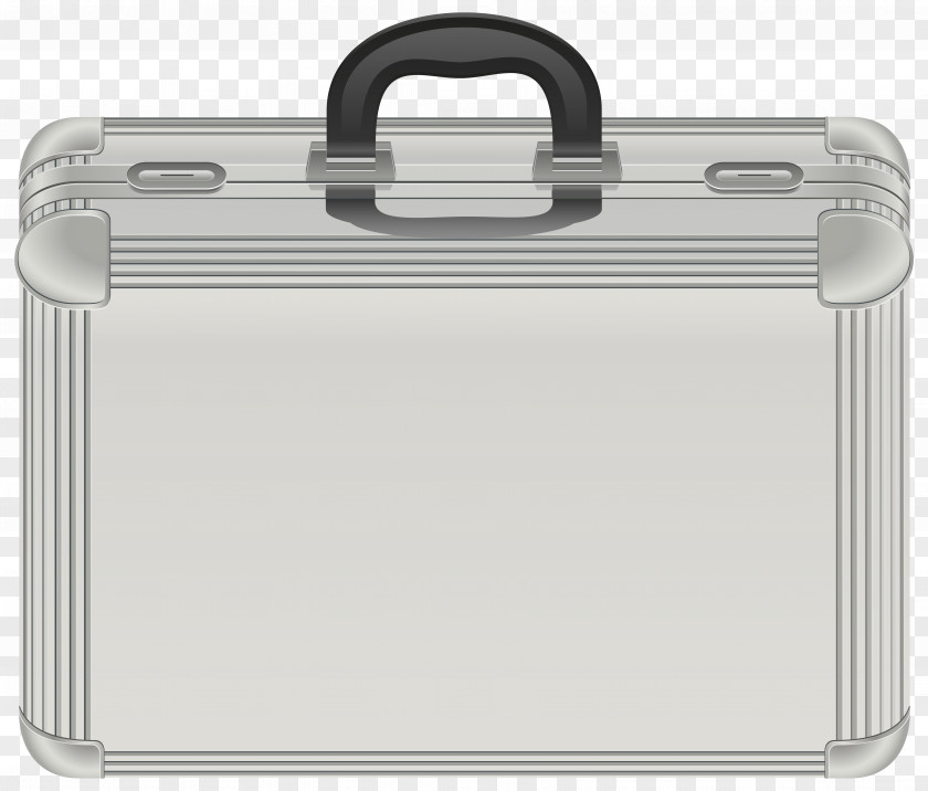 Silver Case Transparent Clip Art Image Briefcase Suitcase PNG