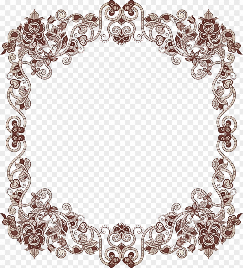 Chain Ornament Silver Flower PNG