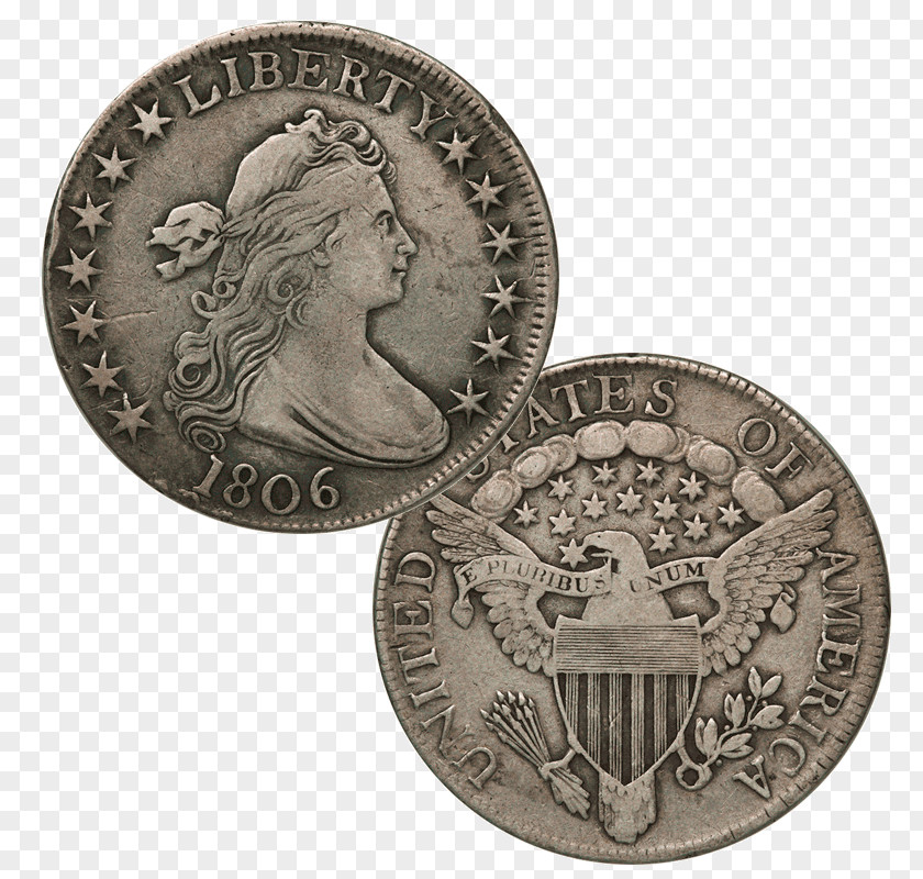 Half Off Coin Ancient Rome Silver Denarius Dollar PNG