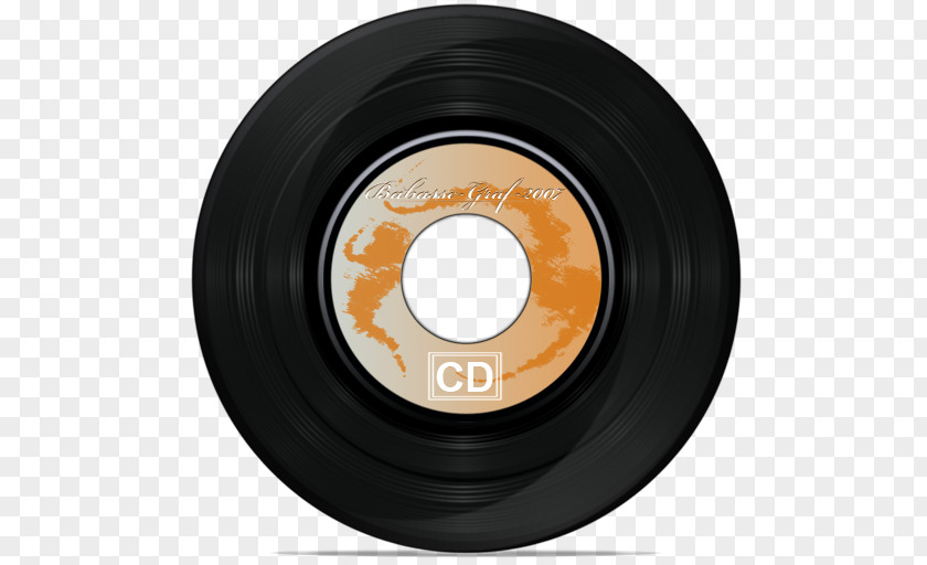 Old School Compact Disc Phonograph Record PNG
