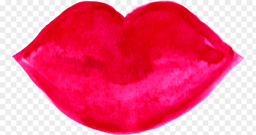 Red Lipstick Pattern Heart Petal PNG